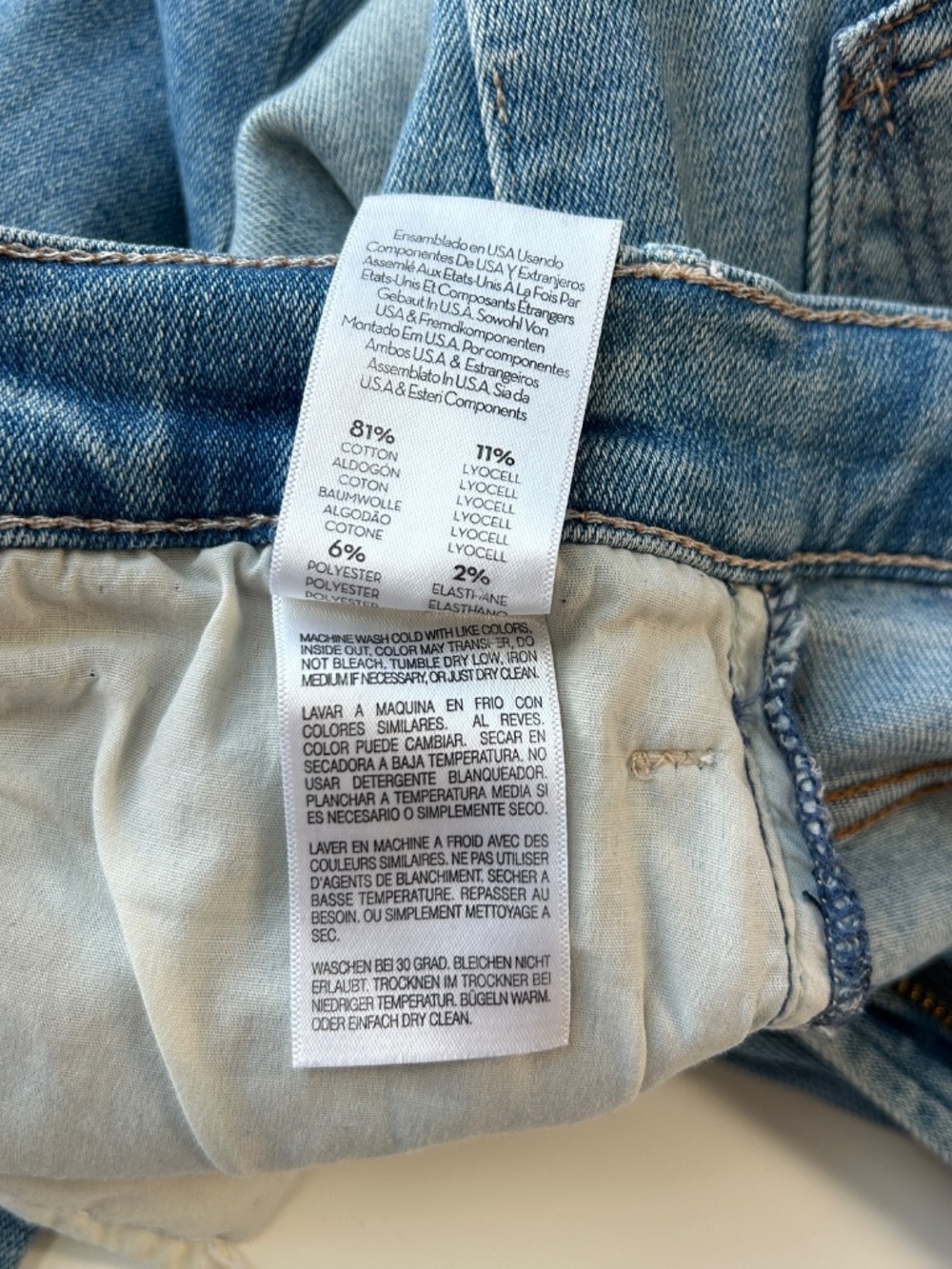 Mother jeans size 30 The Hustler Ankle Fray blue Au Revoir light wash - Picture 9 of 15